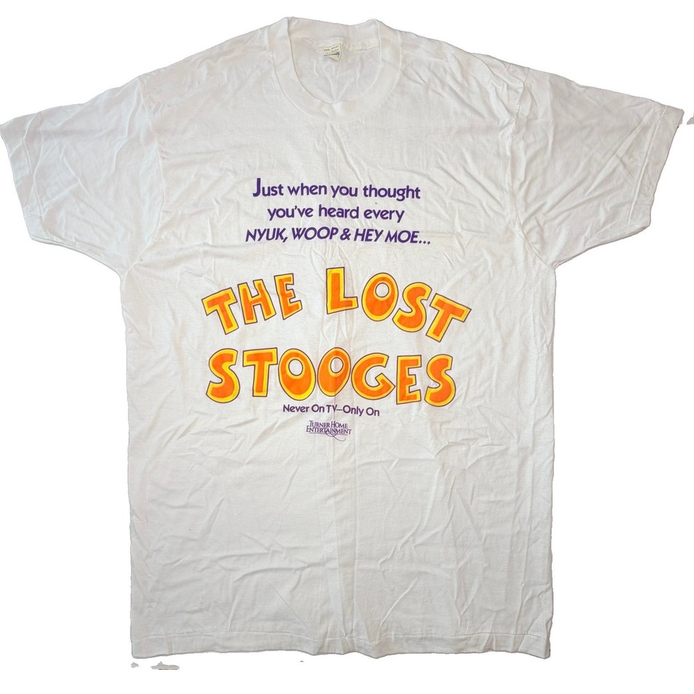 Vintage 1990 The Lost Stooges Promo T Shirt XXXL Three Stooges Single Stitch